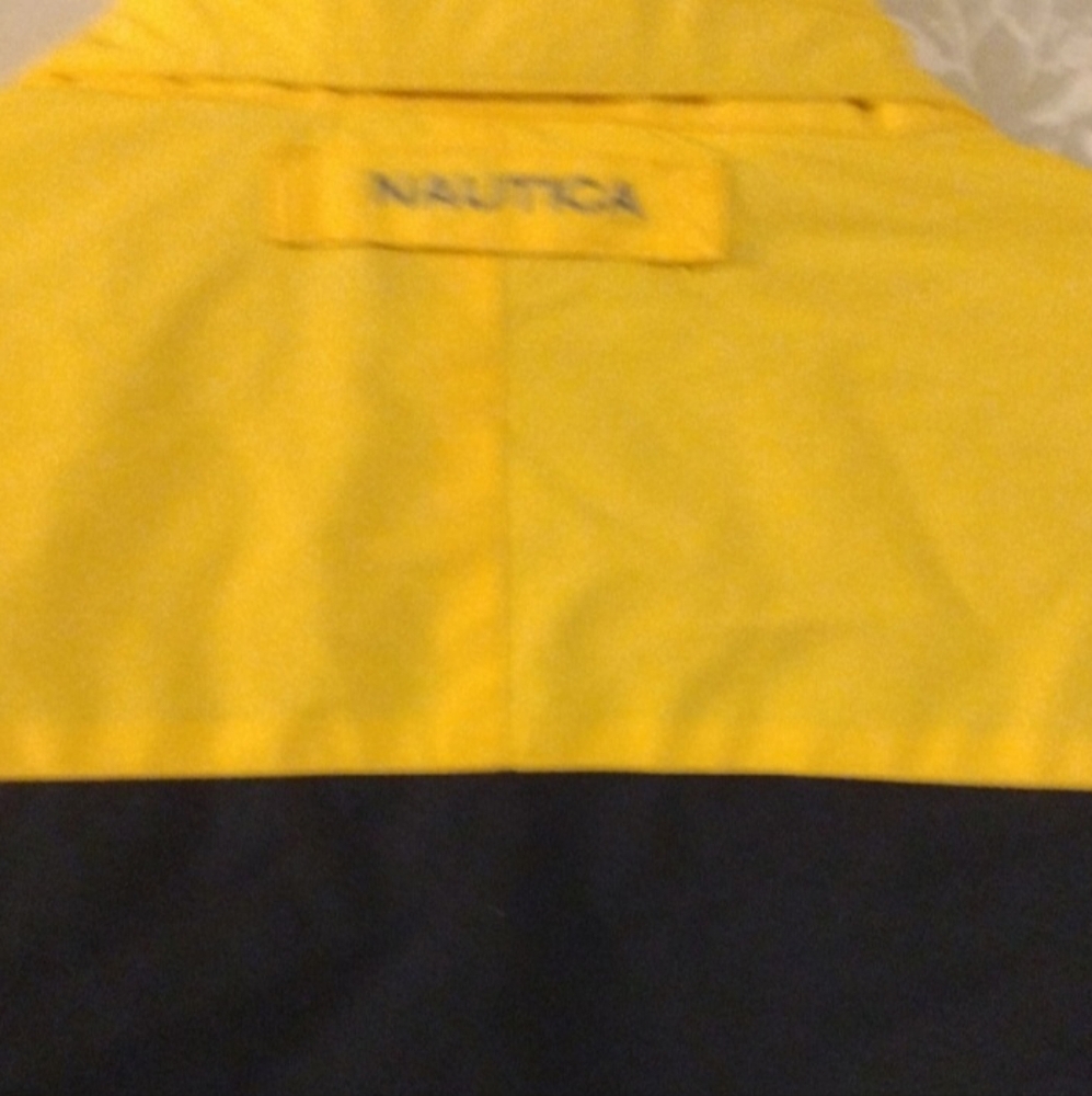 Nautica Two-Tone Yellow and Black Windbreaker - Picture 3 of 5